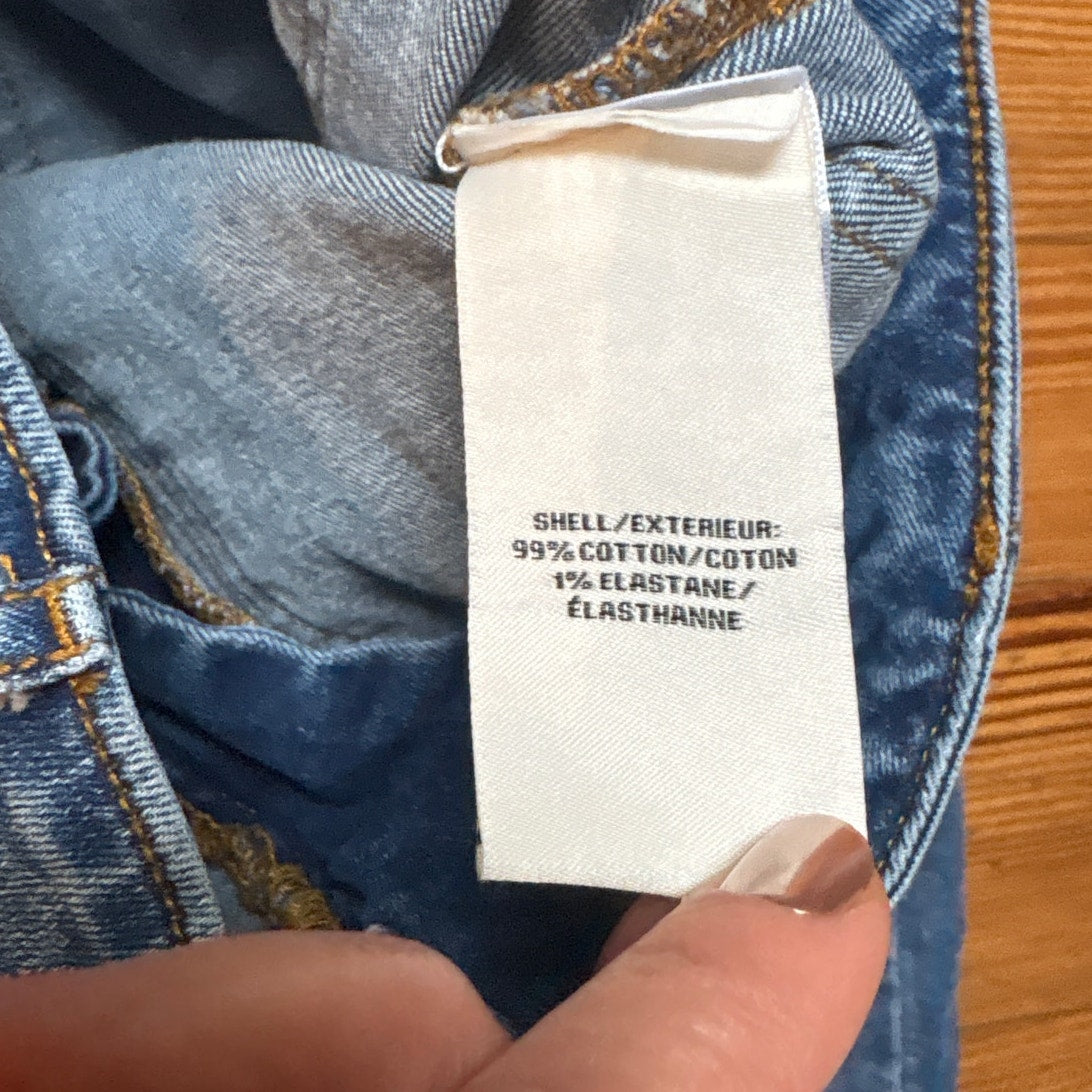 Bagatelle medium wash wide leg high rise cropped pocket front jeans SIZE 29