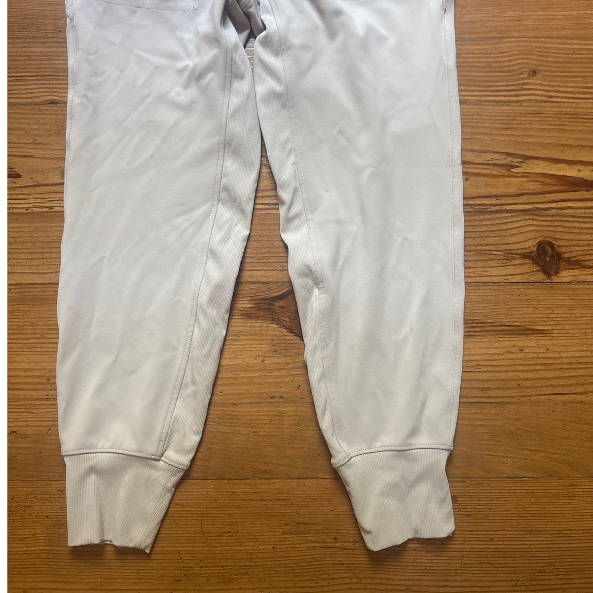 Athleta light beige elastic waist pull on high rise activewear joggers SIZE S