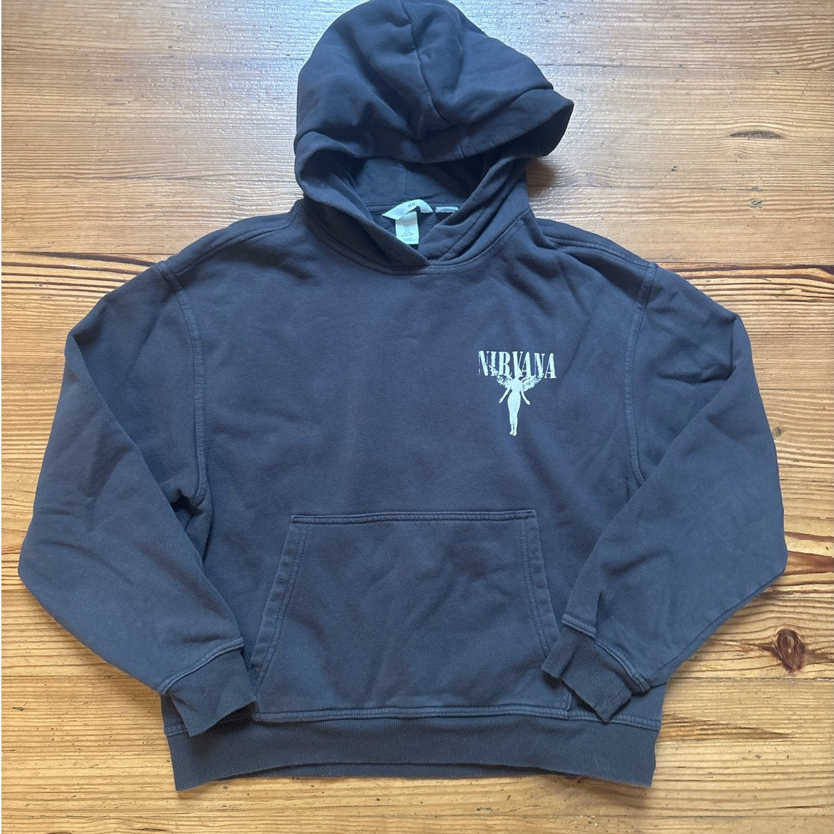 H&M Nirvana Unplugged New York black replica hoodie sweatshirt SIZE S