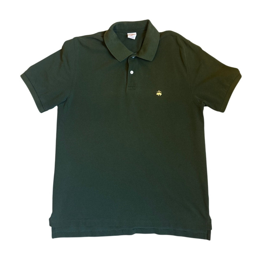 Brooks Brothers dark green short sleeve cotton mens polo shirt L