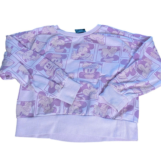 Disney Minnie Mouse pink character crew sweatshirt SIZE 7