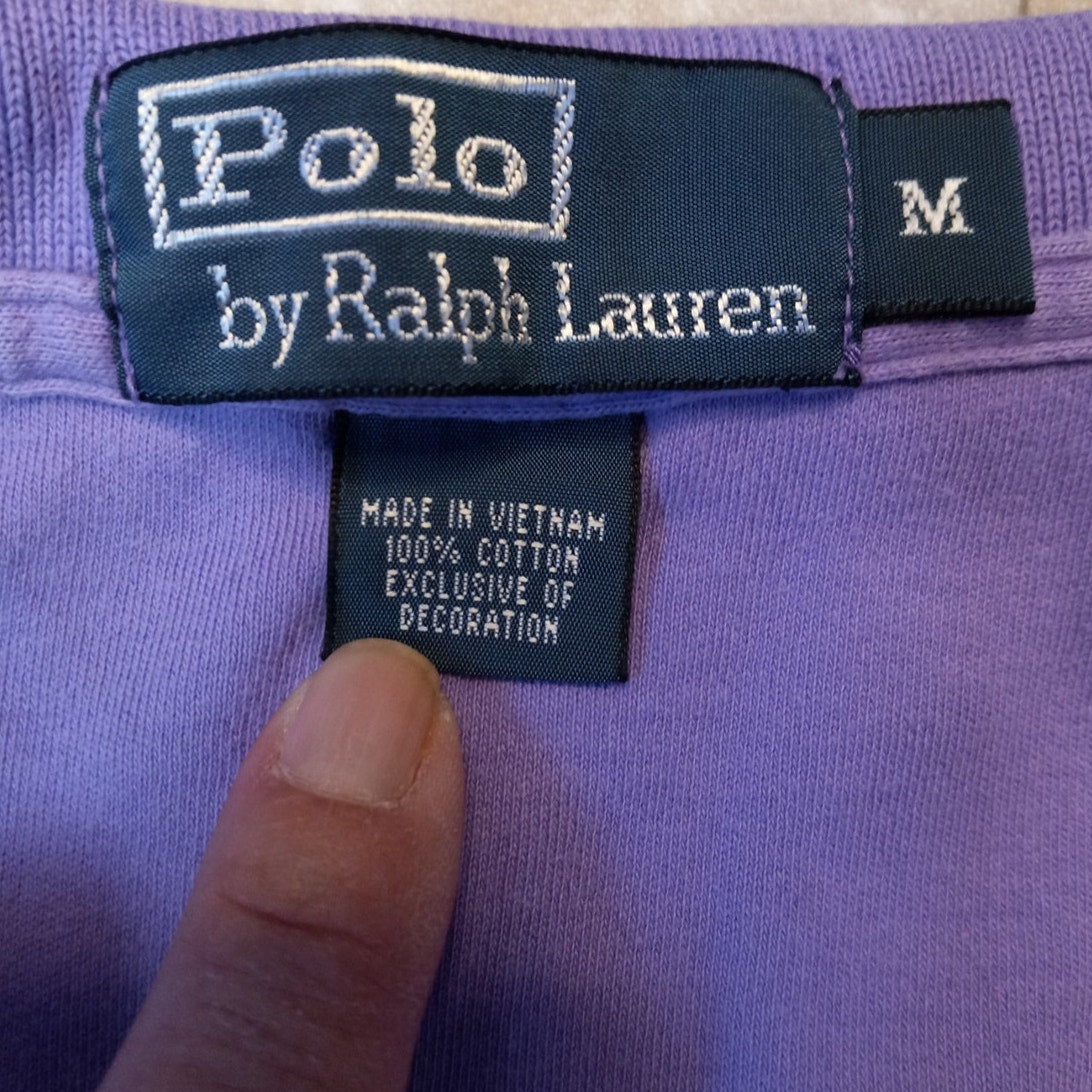 Polo Ralph Lauren purple cotton short sleeve mens polo shirt SIZE M