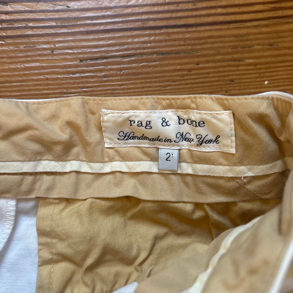 Rag & Bone ivory white button slits pencil skirt SIZE 2