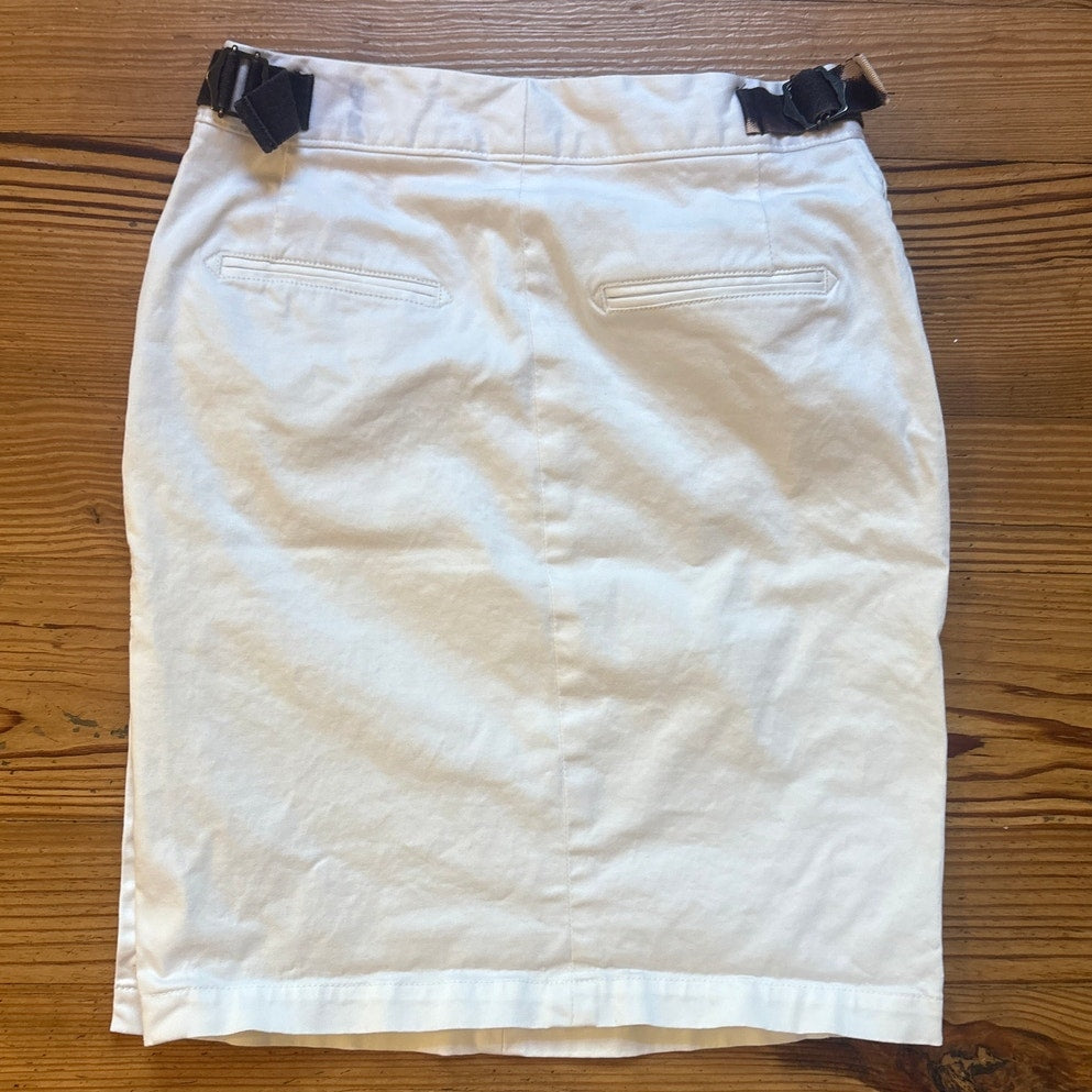 Rag & Bone ivory white button slits pencil skirt SIZE 2