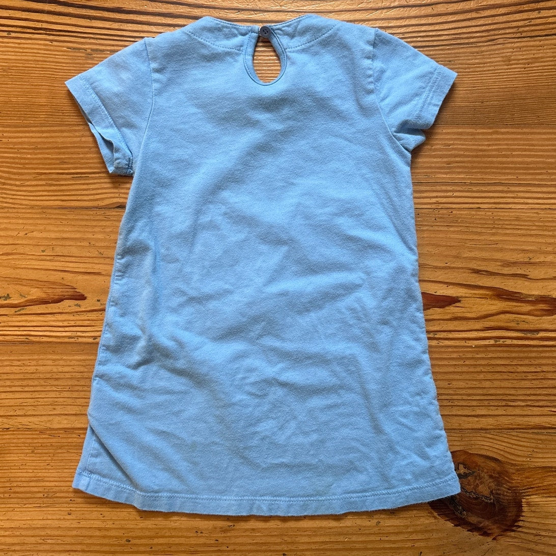 Light blue mermaid embroidered short sleeve toddler dress SIZE 2T