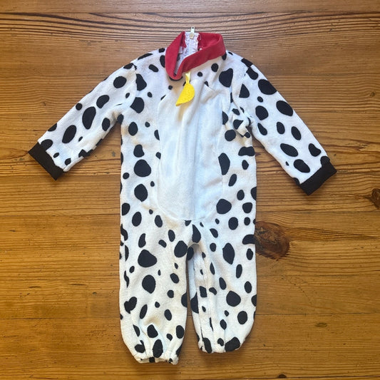 Disney 101 Dalmatians white black spotted dog red collar costume SIZE 12-18M