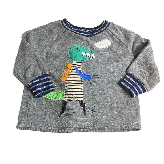 Tuff Kookooshka gray dinosaur long sleeve pullover crew sweatshirt SIZE 3T