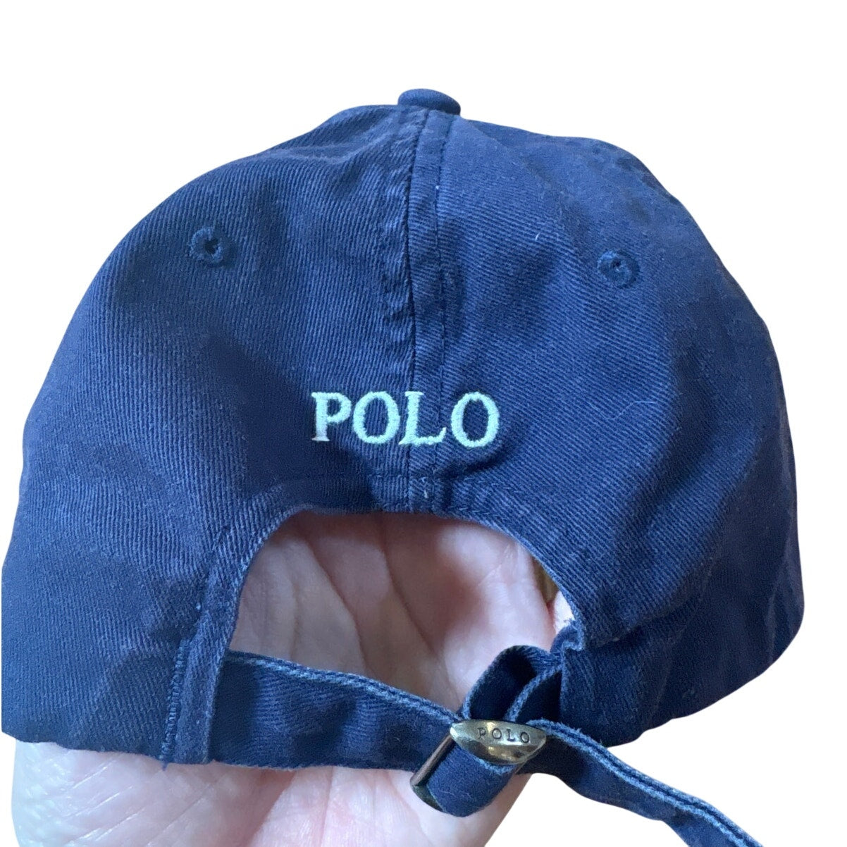 Polo Ralph Lauren dark navy blue white logo adjustable baseball hat