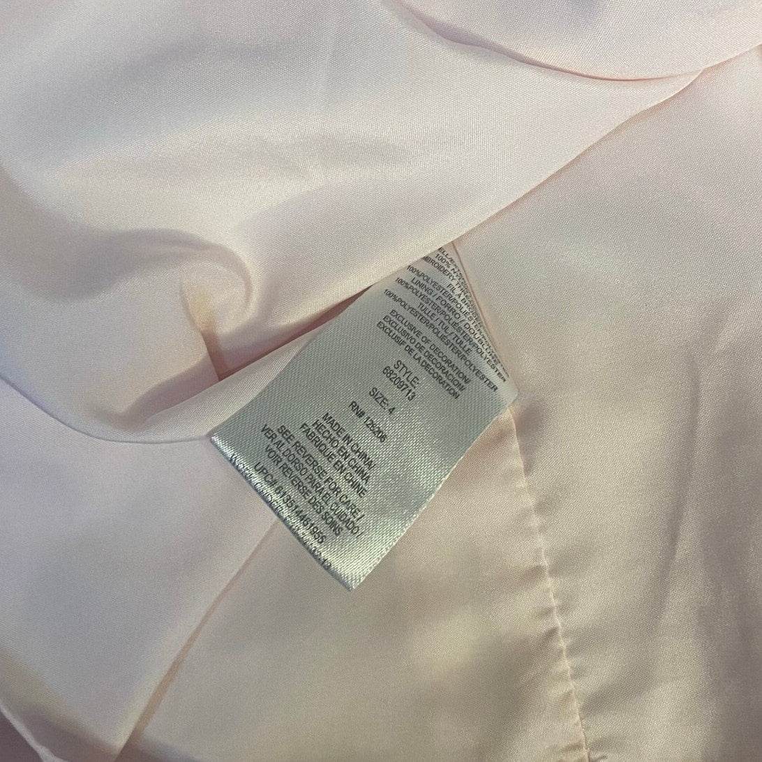 Pippa & Julie blush pink tulle stars sleeveless tie back girls dress SIZE 4