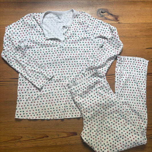Roller Rabbit Starry Night white little star long sleeve pajama set SIZE M
