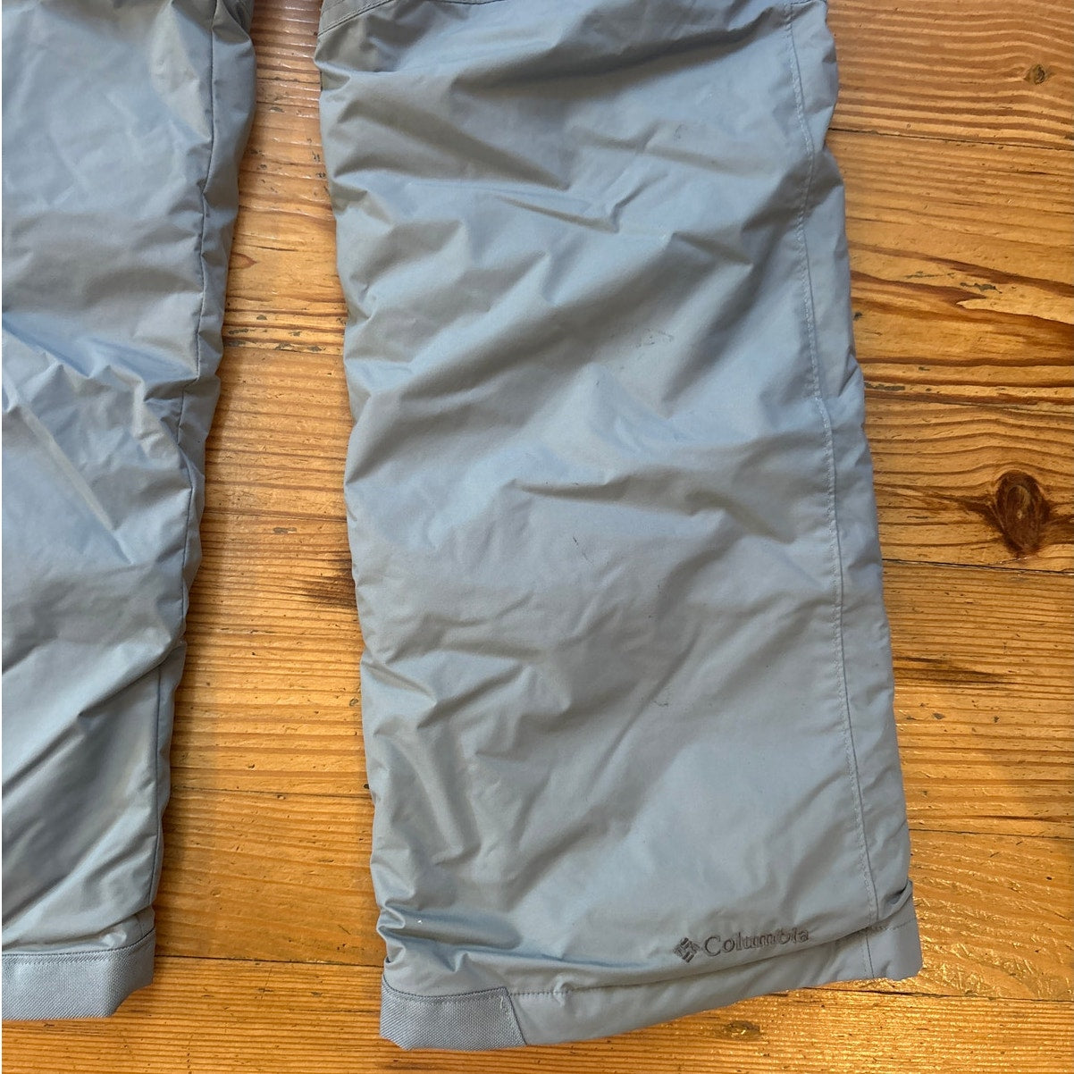 Columbia light gray youth lined snow ski pants SIZE L
