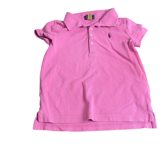 Polo Ralph Lauren pink cotton short sleeve polo shirt SIZE 6