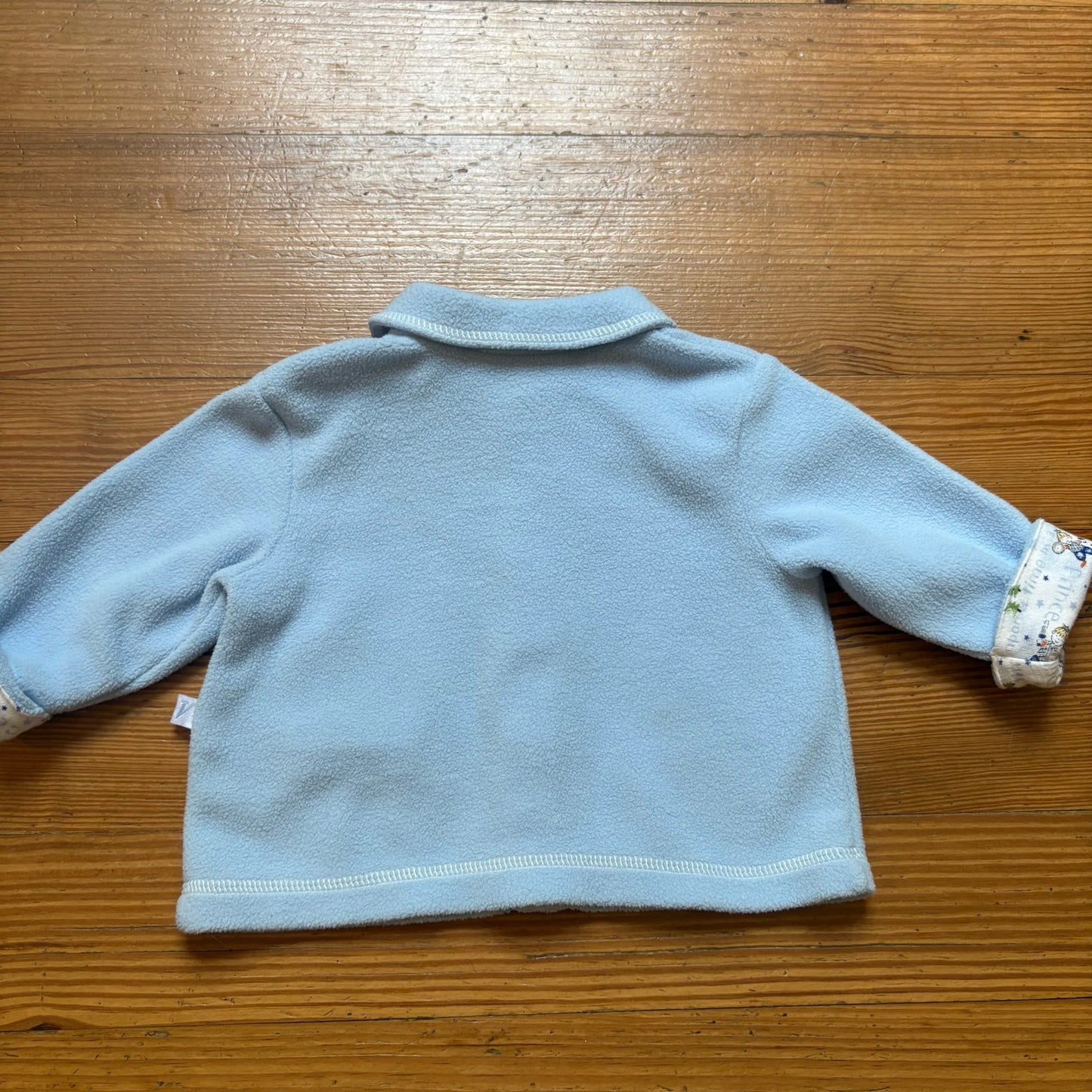 Vitamins Baby blue fleece Little Prince embroidered snap up sweater SIZE 3-6M