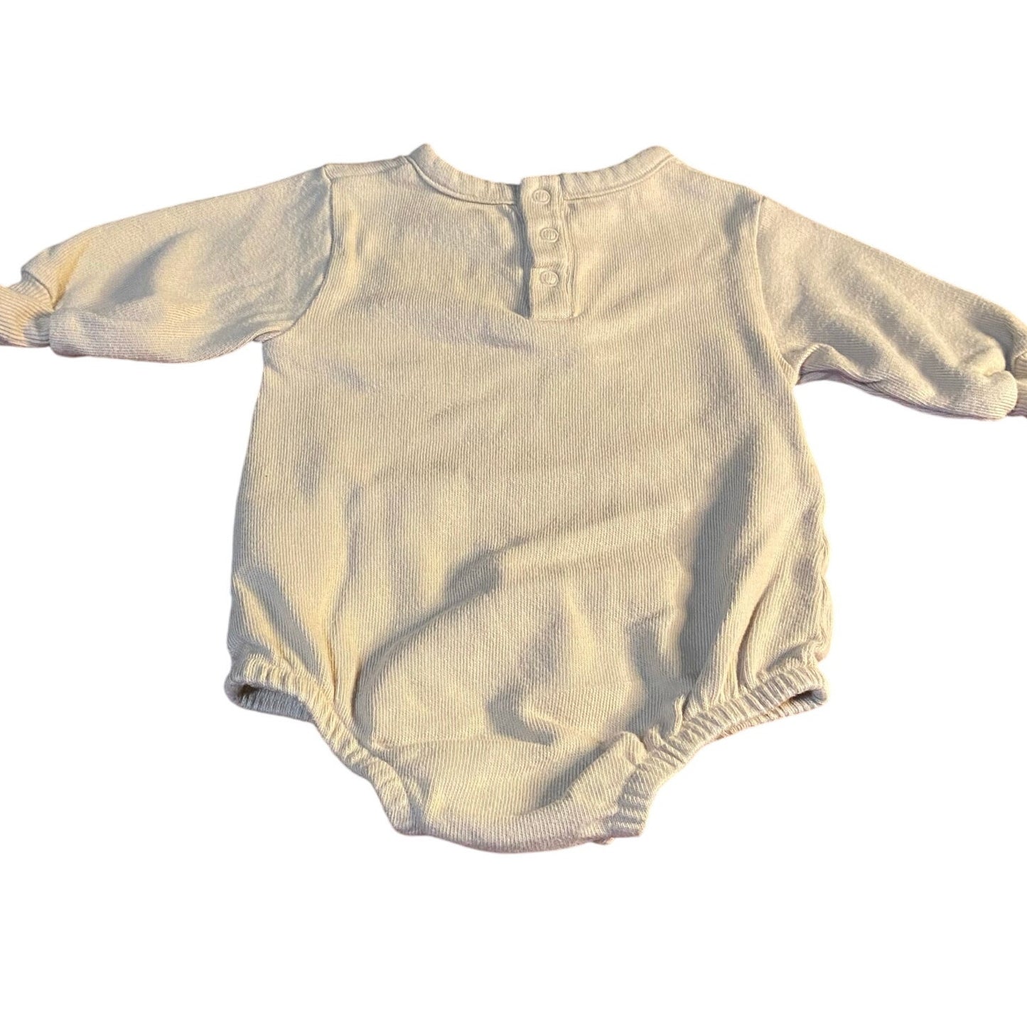 EZPZ Easy Peasy beige modern geometric organic long sleeve one piece SIZE 0-3M