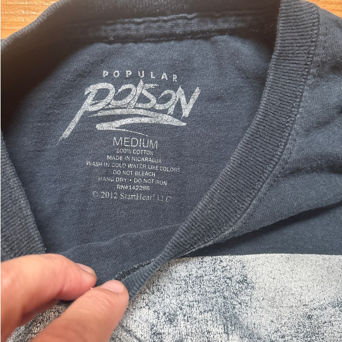 Popular Poison black Marilyn Monroe bandana graphic short sleeve shirt SIZE M