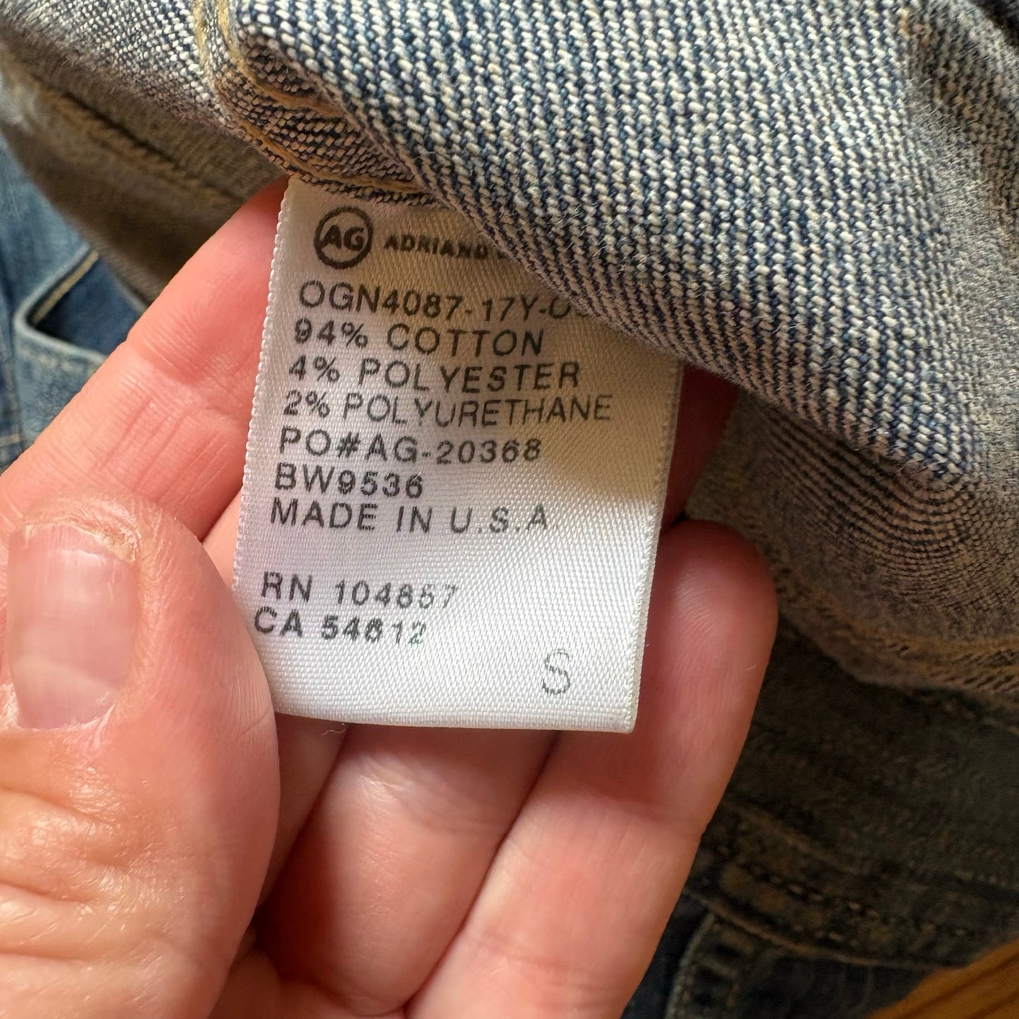 Adriano Goldschmied Robyn dark wash denim jean jacket SIZE S