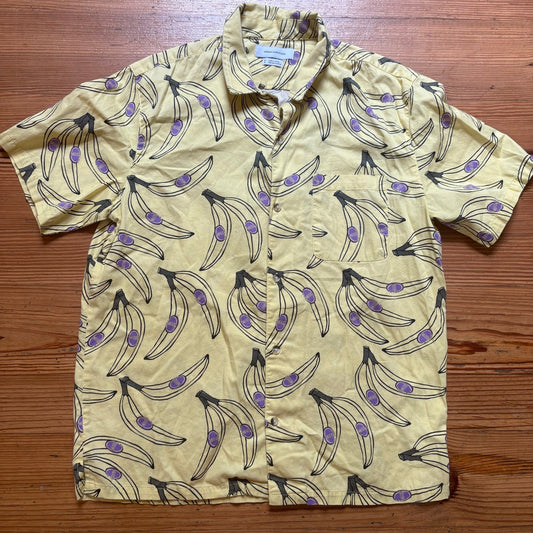 Urban Outfitters yellow banana graphic cotton short sleeve mens shirt SIZE M