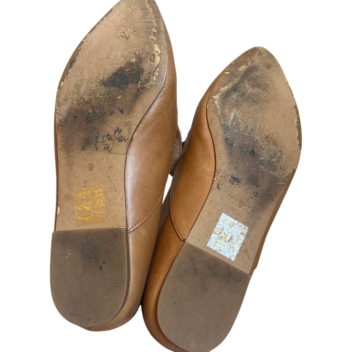 Madewell The Frances Skimmer pointed tow brown leather loafers SIZE 9