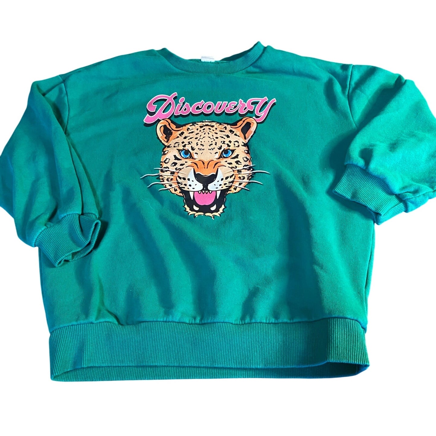 Shein forest green tiger print long sleeve sweatshirt SIZE 7