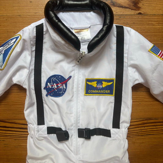 Astronaut white patches zipper halloween baby costume SIZE 18M