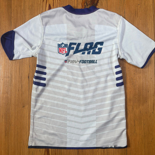 Baltimore Ravens white purple reversible flag football kids jersey SIZE M