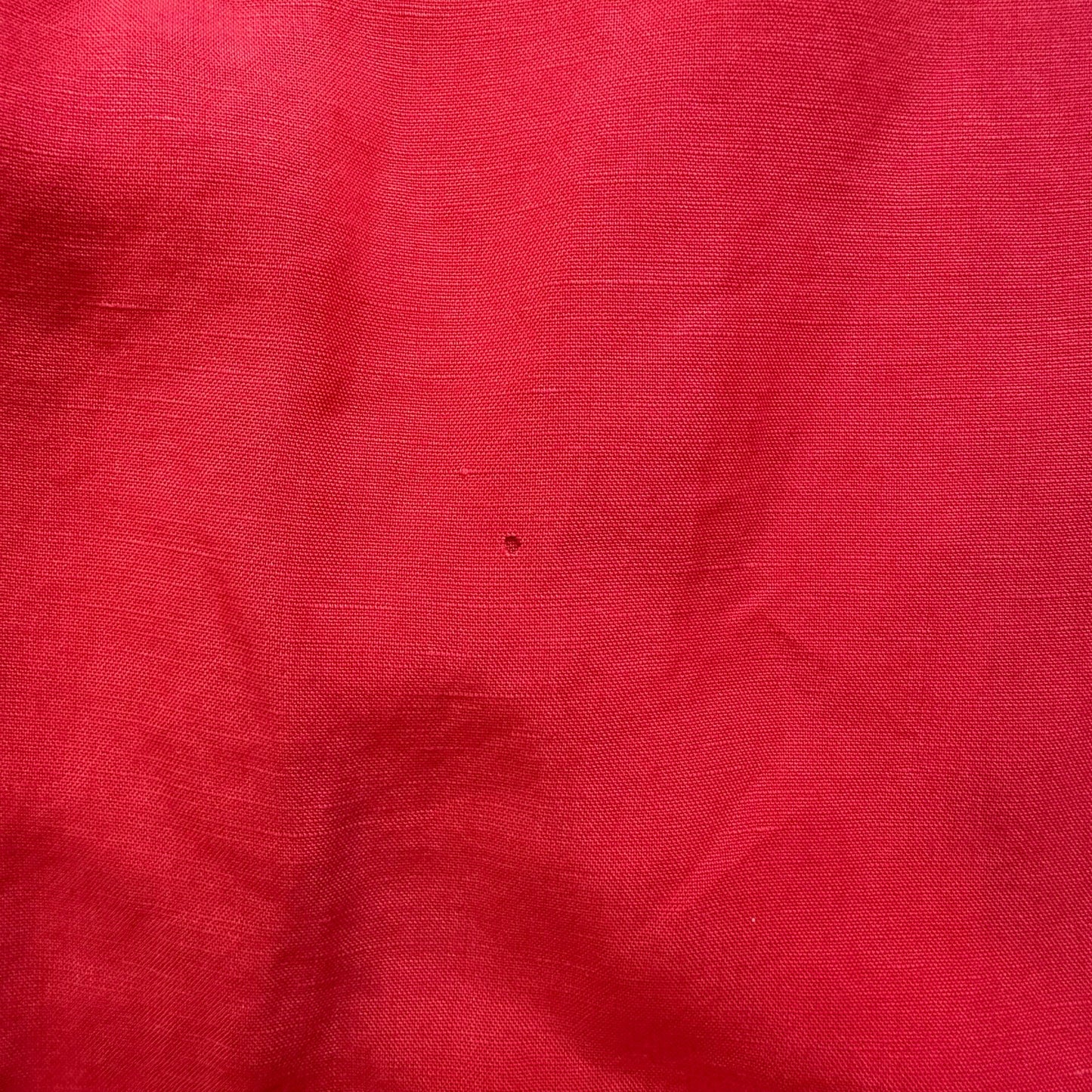Lilla P red linen tencel overall midi dress SIZE M
