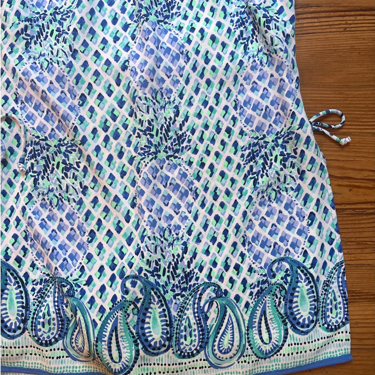 Lilly Pulitzer white blue green sleeveless tank resort romper SIZE 12