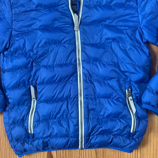 Hanna Andersson blue down full zip puffer kids coat SIZE 7