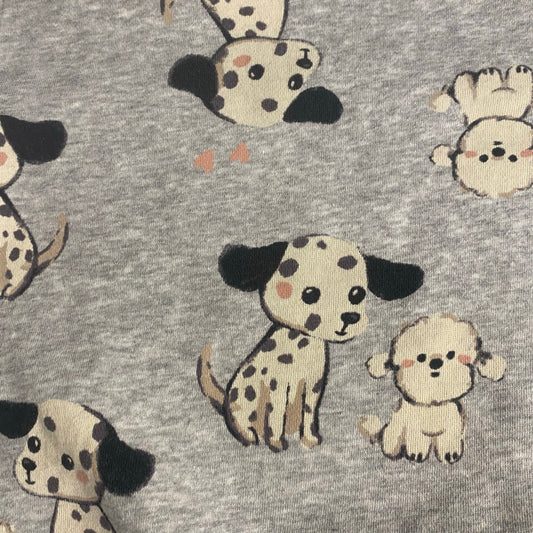H&M gray Dalmatian hearts pattern crew pullover sweatshirt SIZE 6