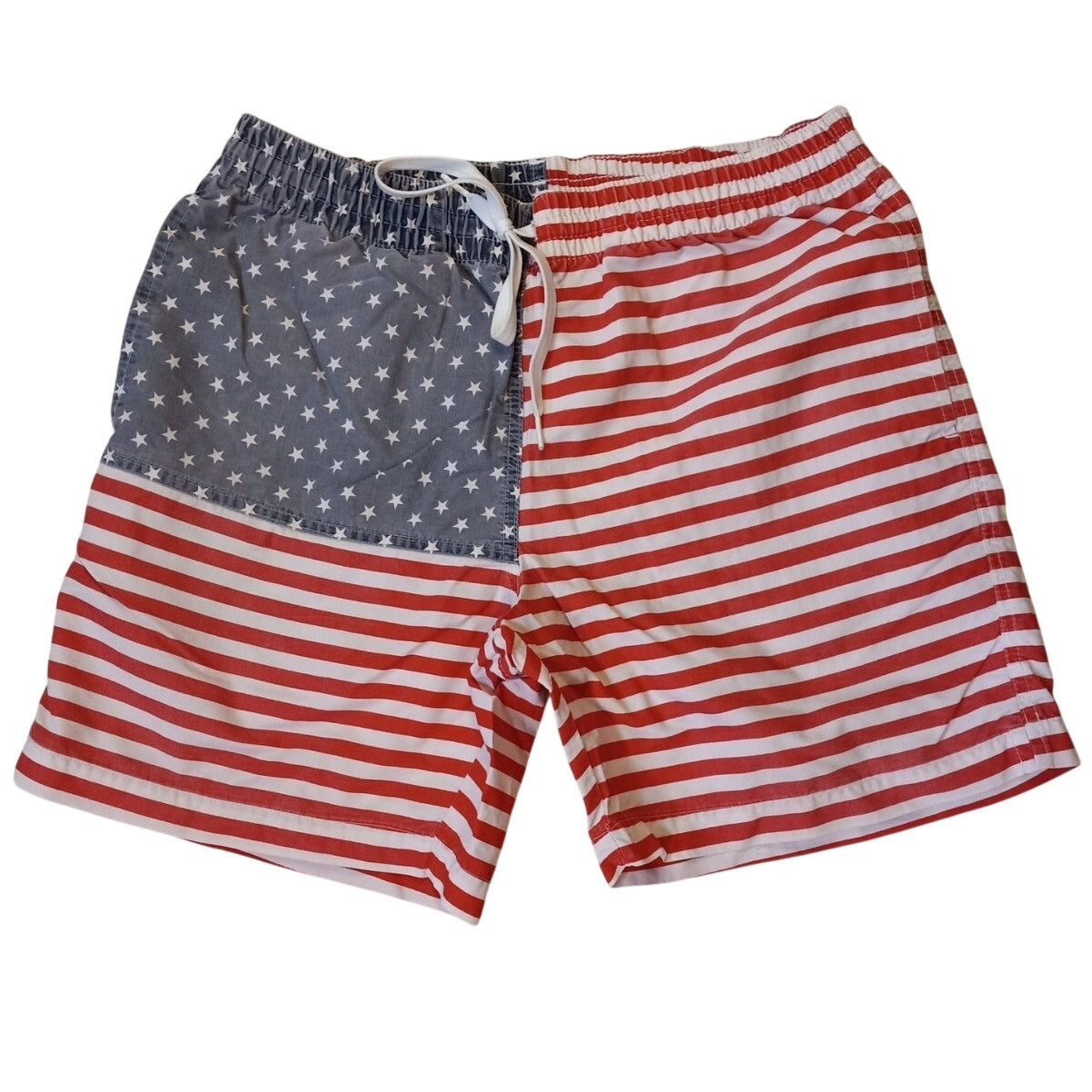 Chubbies USA American Flag red white blue mens swim trunks SIZE S