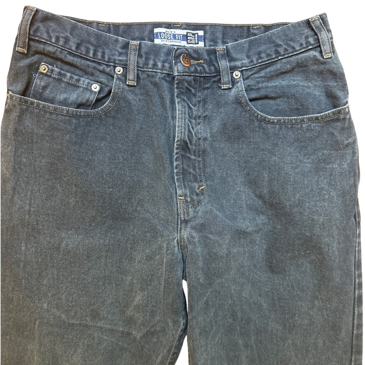 Gap vintage loose fit dark blue straight leg mens jeans SIZE 34X32